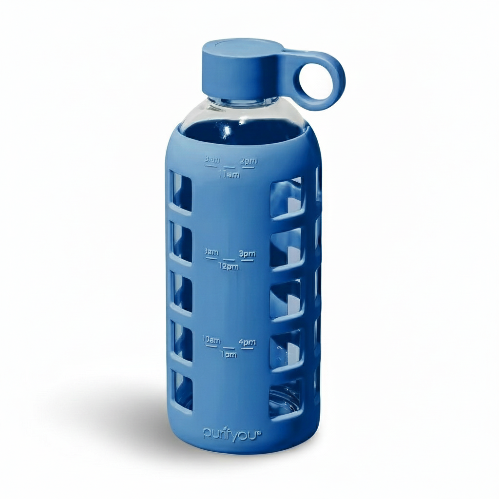 Protective Silicone Glass Water Bottle -purifyou