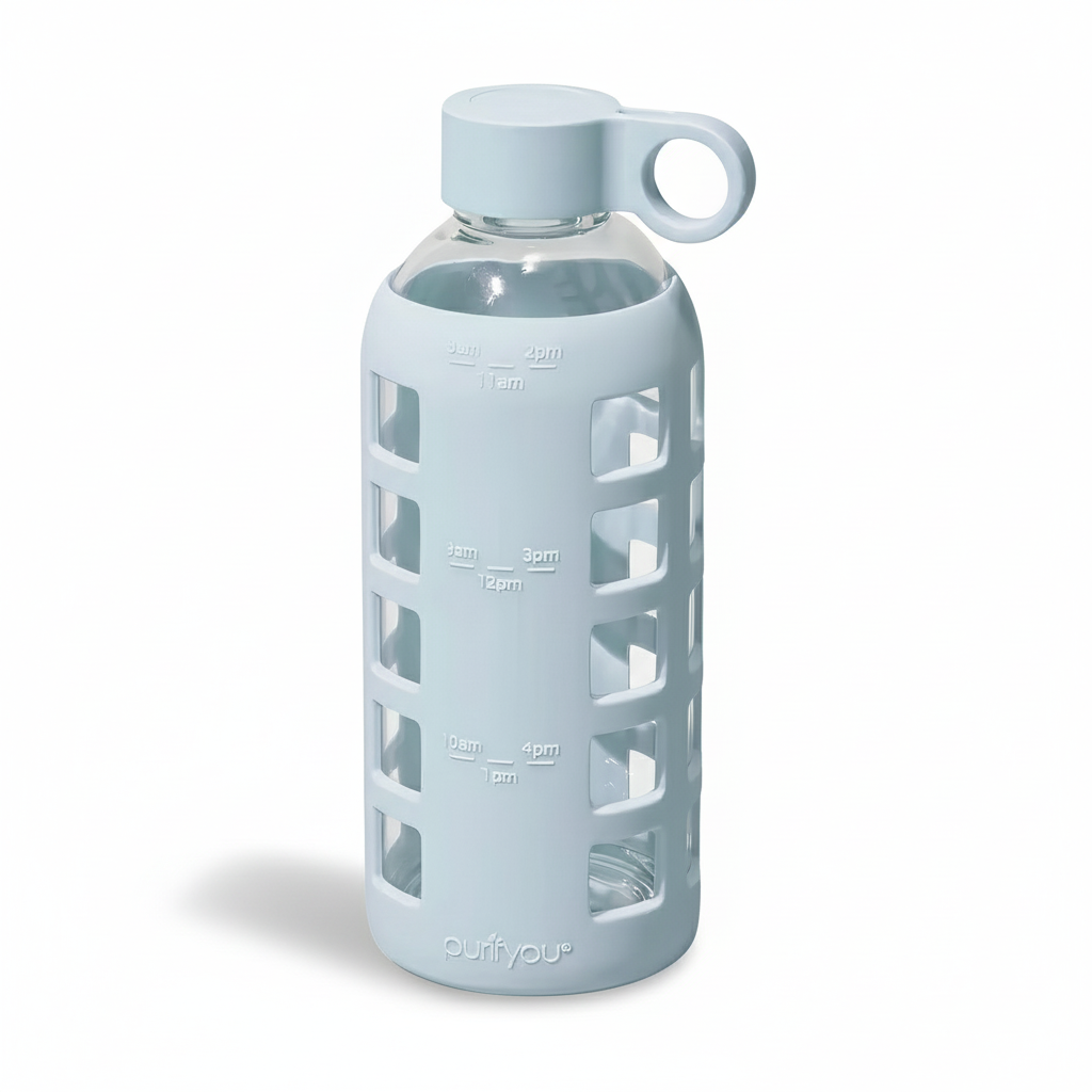 Protective Silicone Glass Water Bottle -purifyou