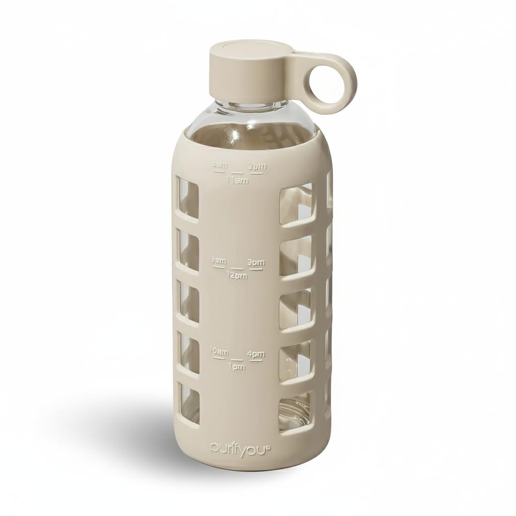 Protective Silicone Glass Water Bottle -purifyou