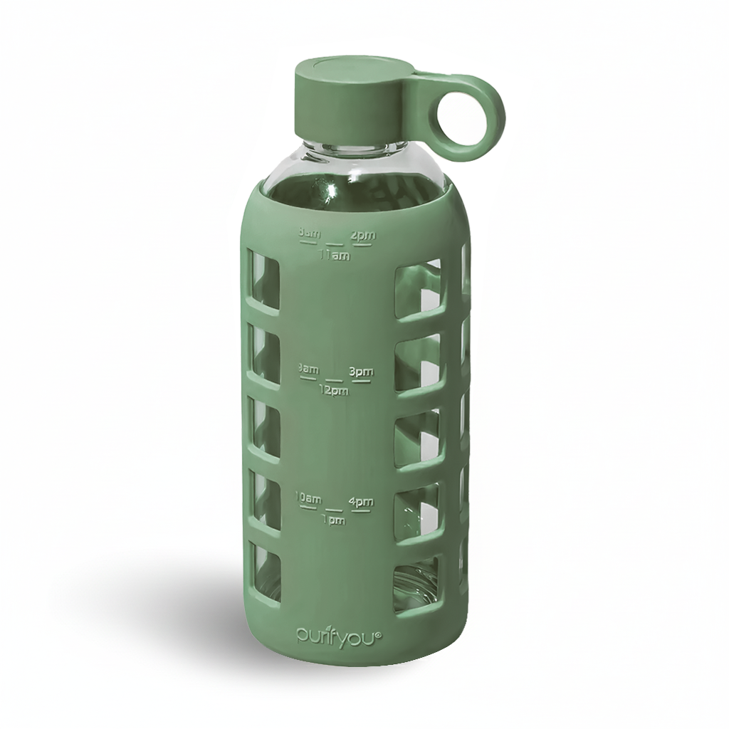 Protective Silicone Glass Water Bottle -purifyou