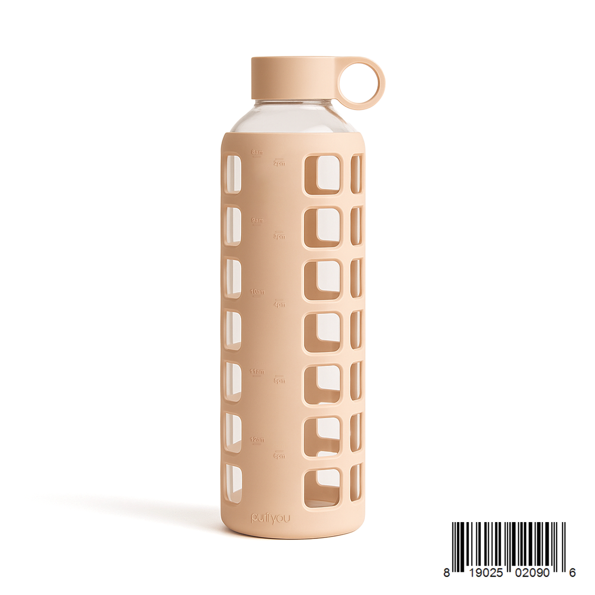 Protective Silicone Glass Water Bottle -purifyou