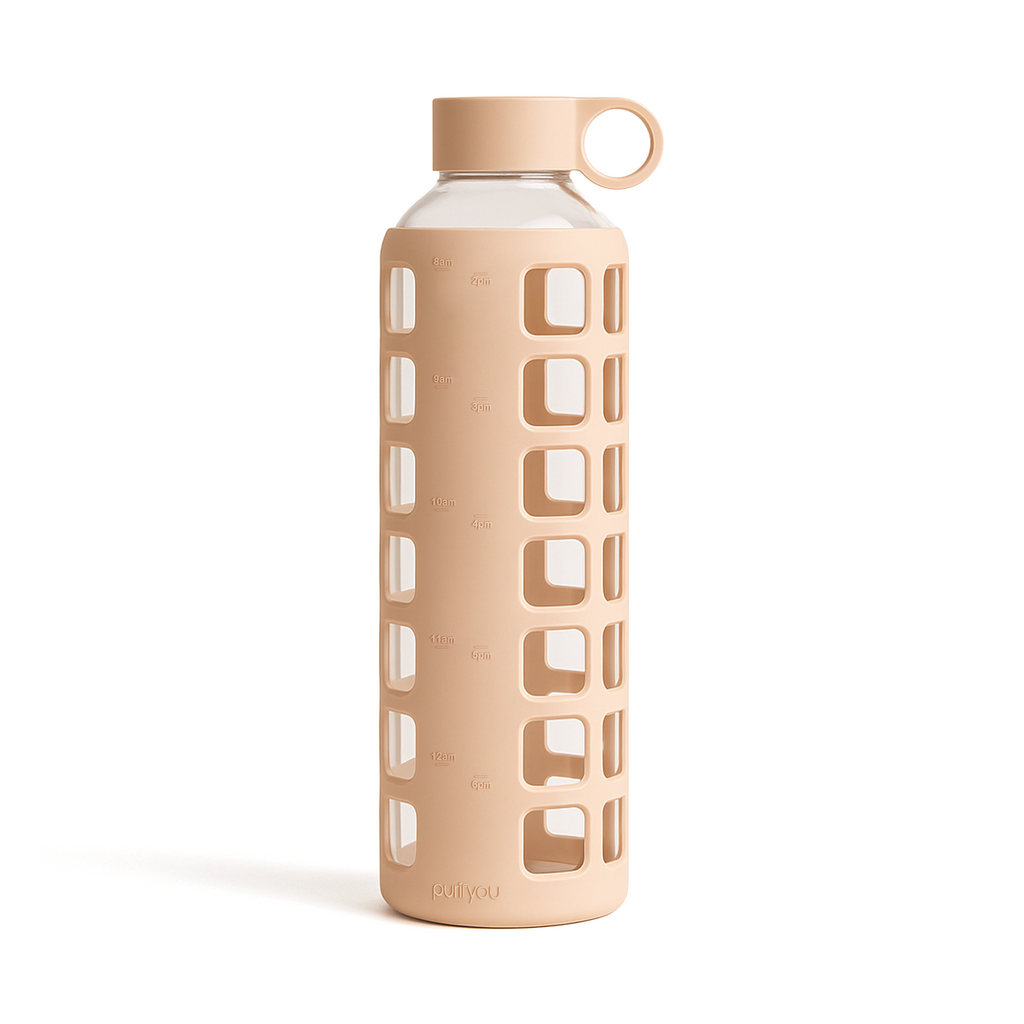Protective Silicone Glass Water Bottle -purifyou
