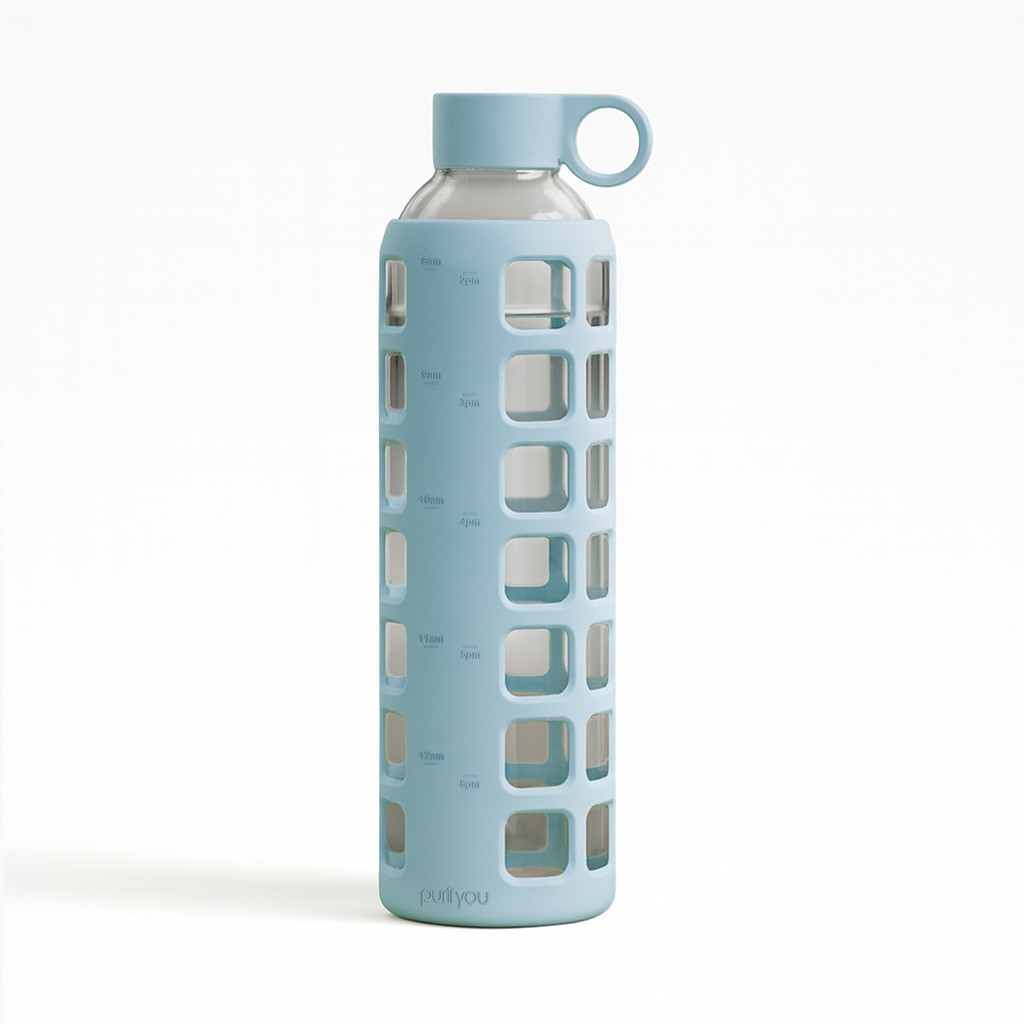 Protective Silicone Glass Water Bottle -purifyou