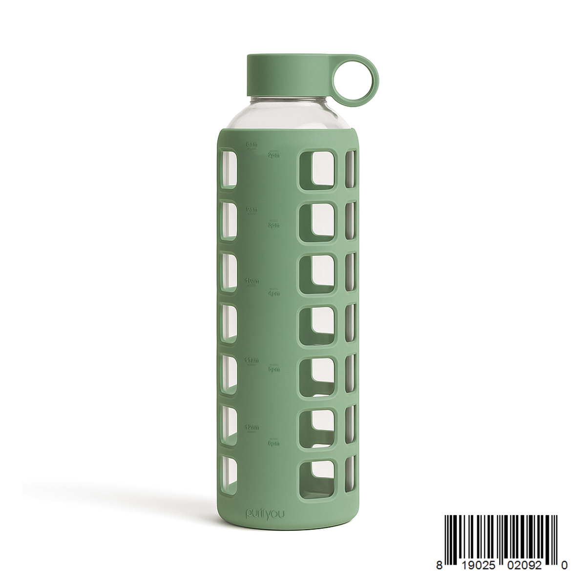 Protective Silicone Glass Water Bottle -purifyou
