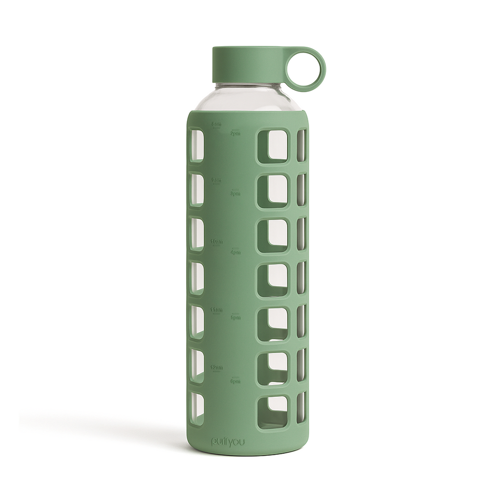 Protective Silicone Glass Water Bottle -purifyou