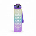 32 oz Gradient Water Bottle with Straw & Motivational Time Markers