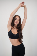 I Live in Luxury Black Sports Bra