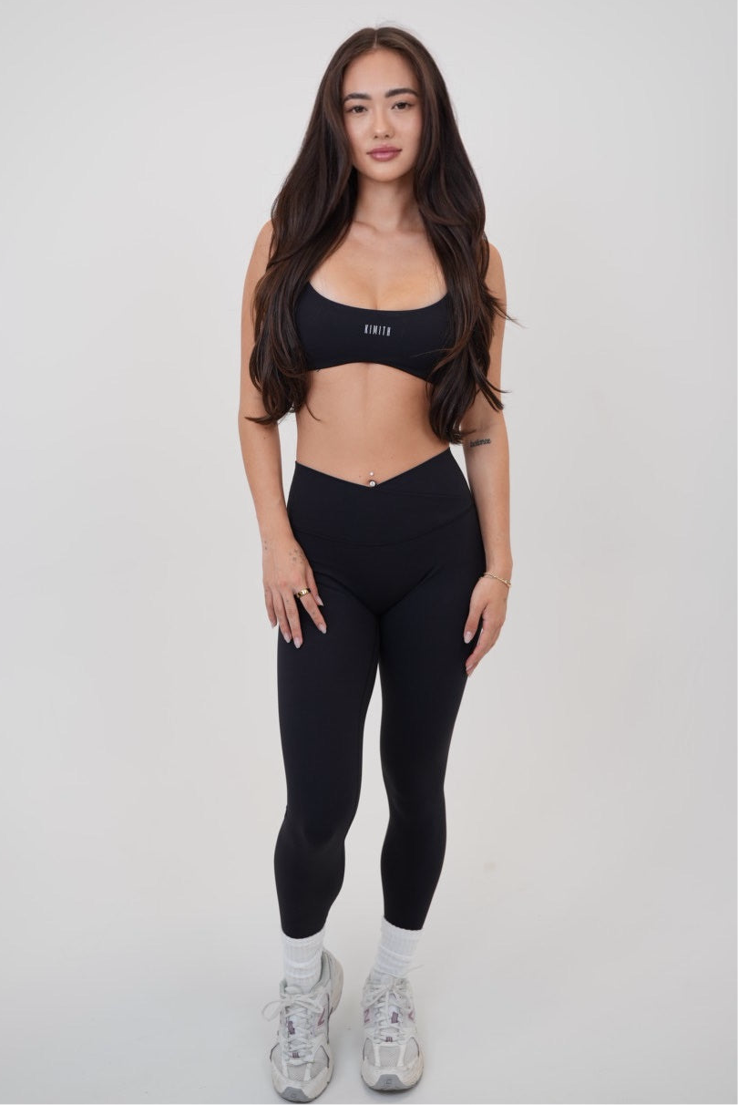 My Time Is Divine Black Sculpt V-Waist Legging