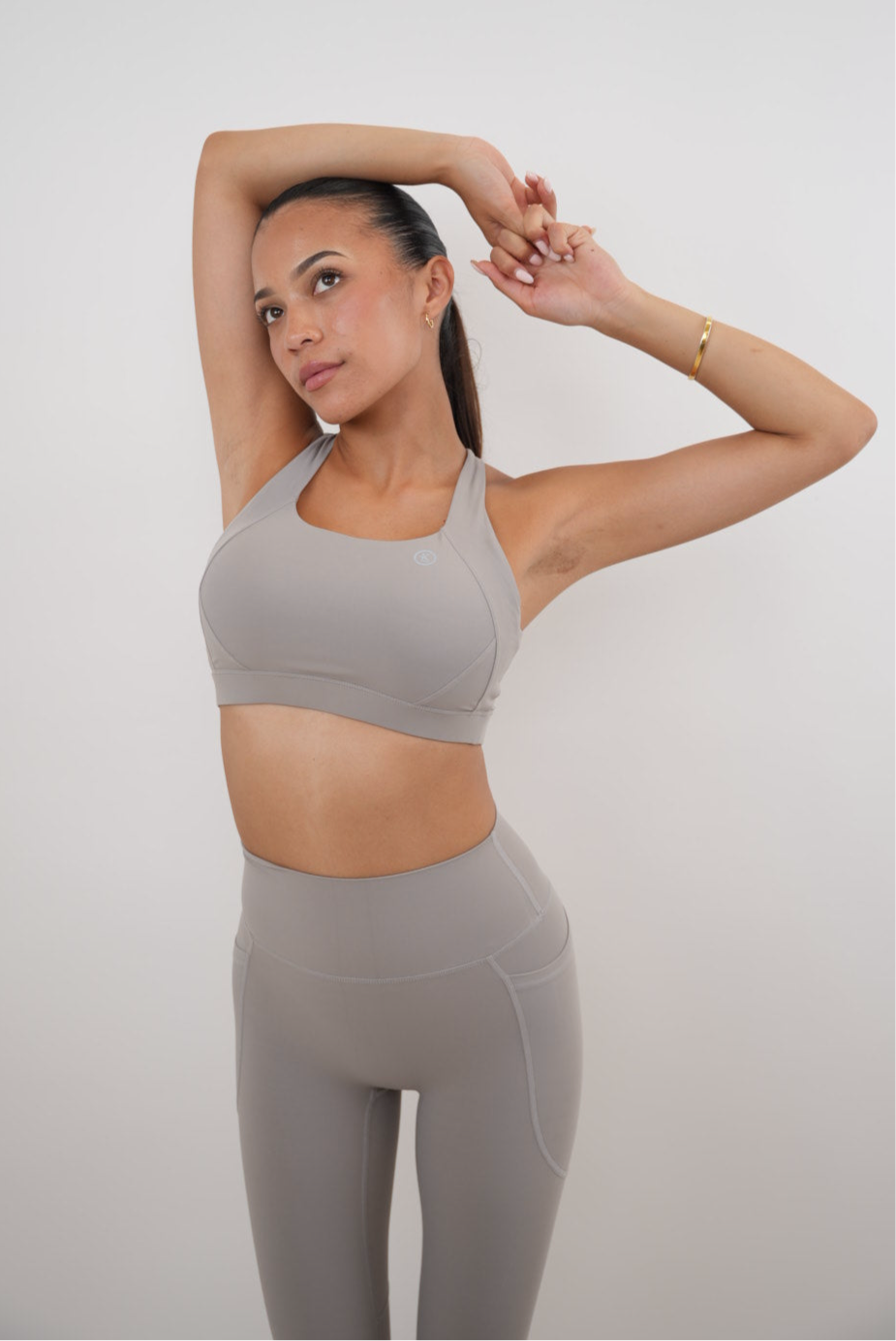 I Am Glowing Frosty Gray Quick Dry Butter Bra