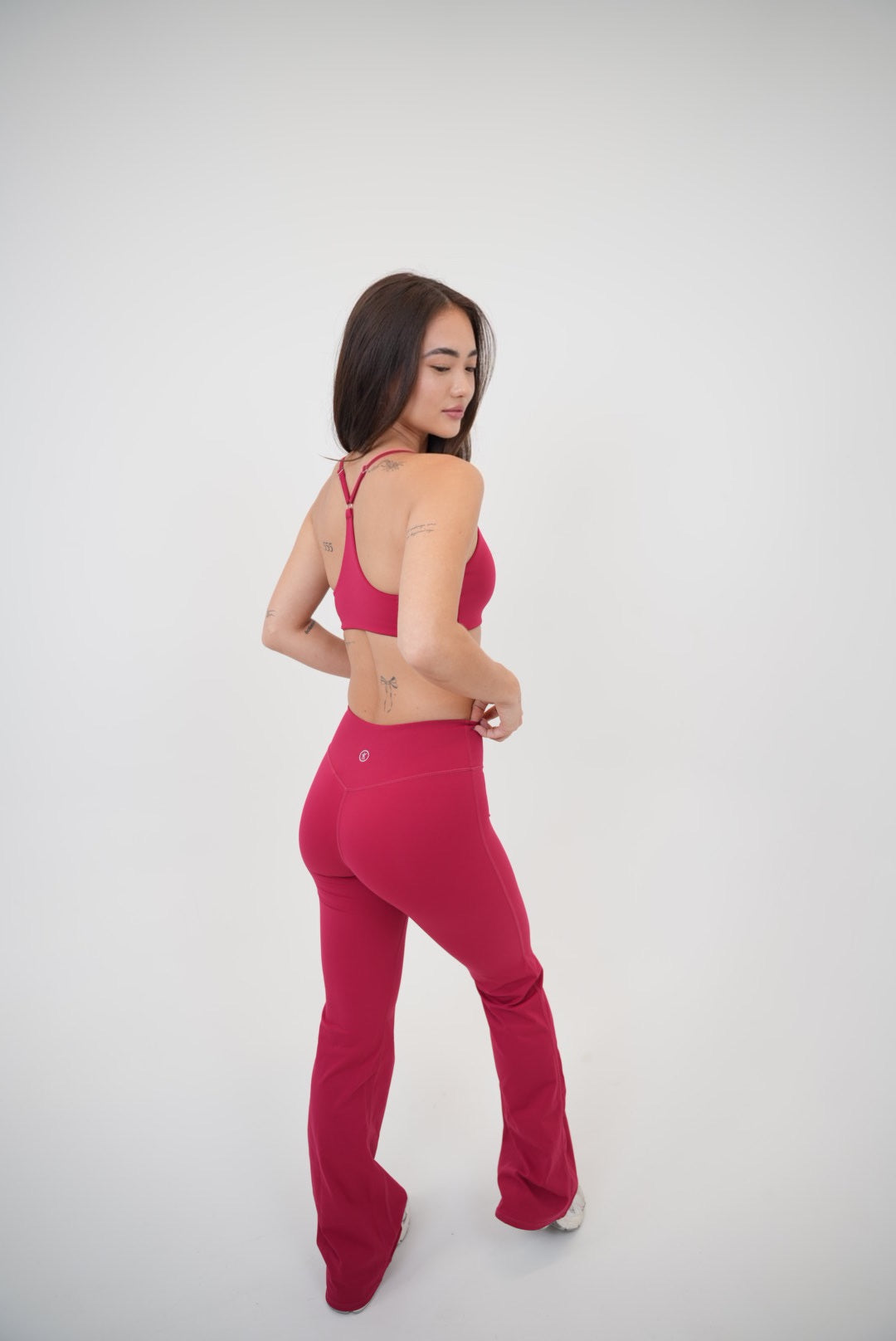 I Live in Luxury Red Flare Pant