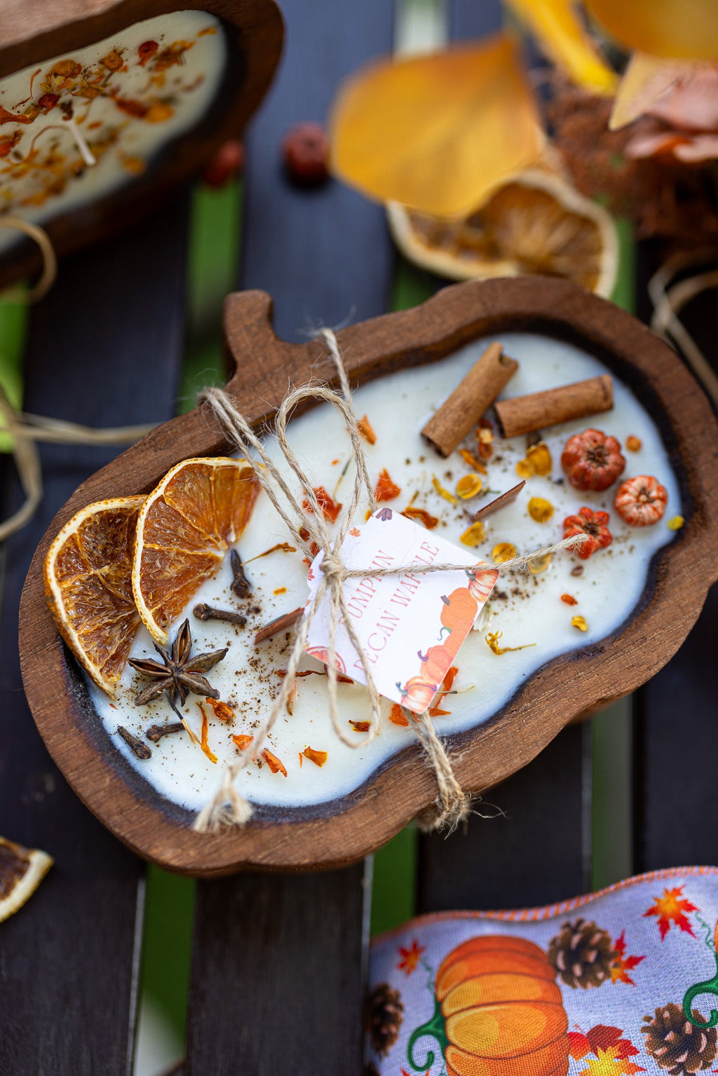 Pumpkin Dough Bowl Candle | Fall & Thanksgiving Home Decor