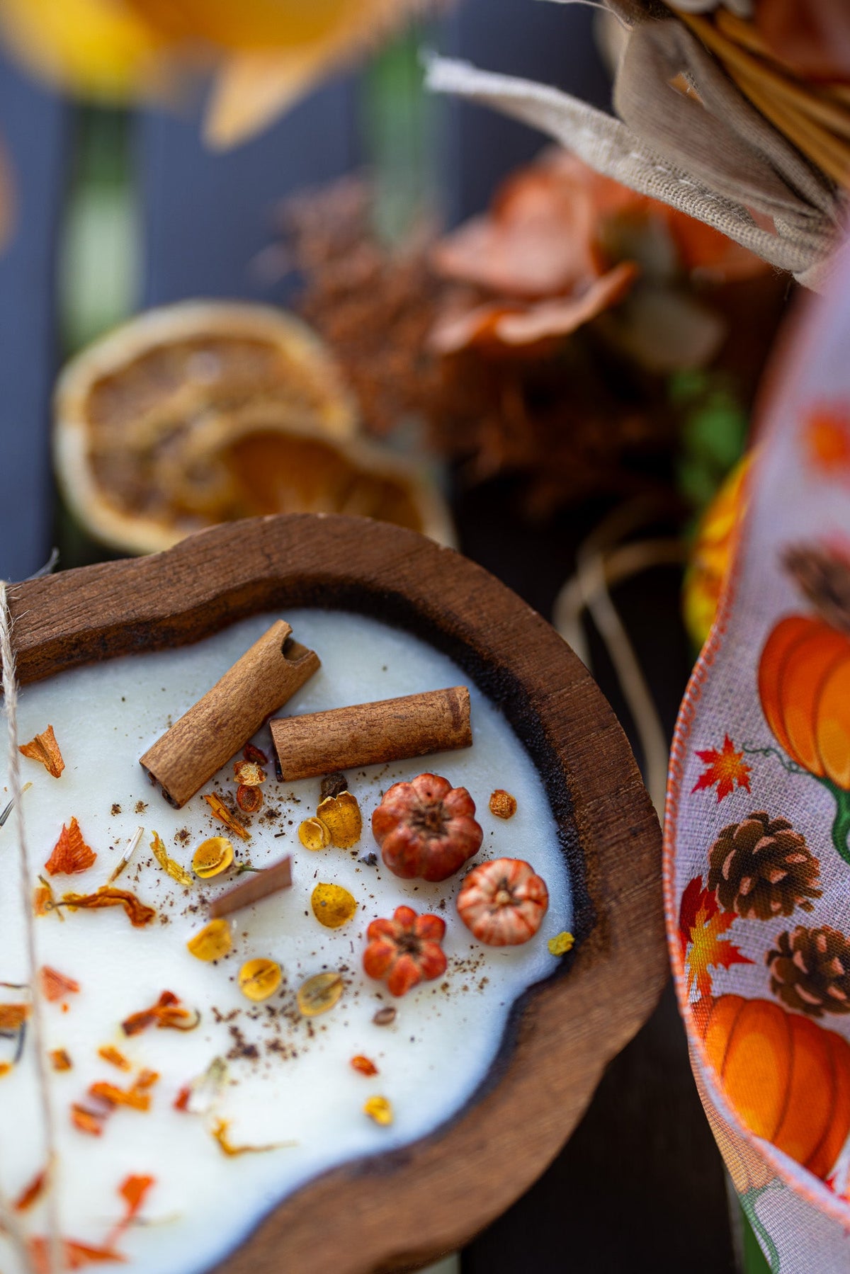Pumpkin Dough Bowl Candle | Fall & Thanksgiving Home Decor