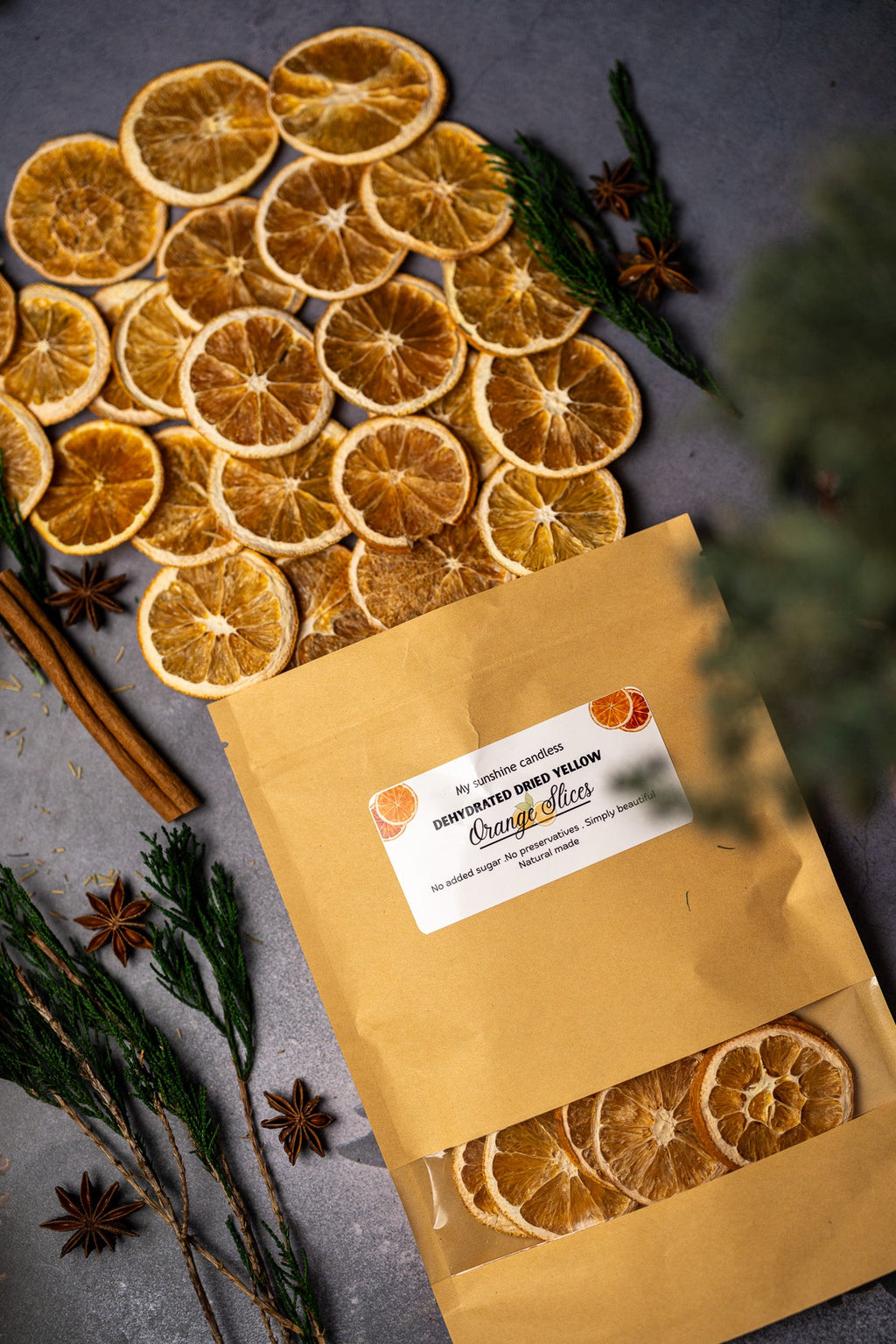 Dehydrated Orange Slices – All-Natural Dried Citrus for Drinks, Crafts & Décor
