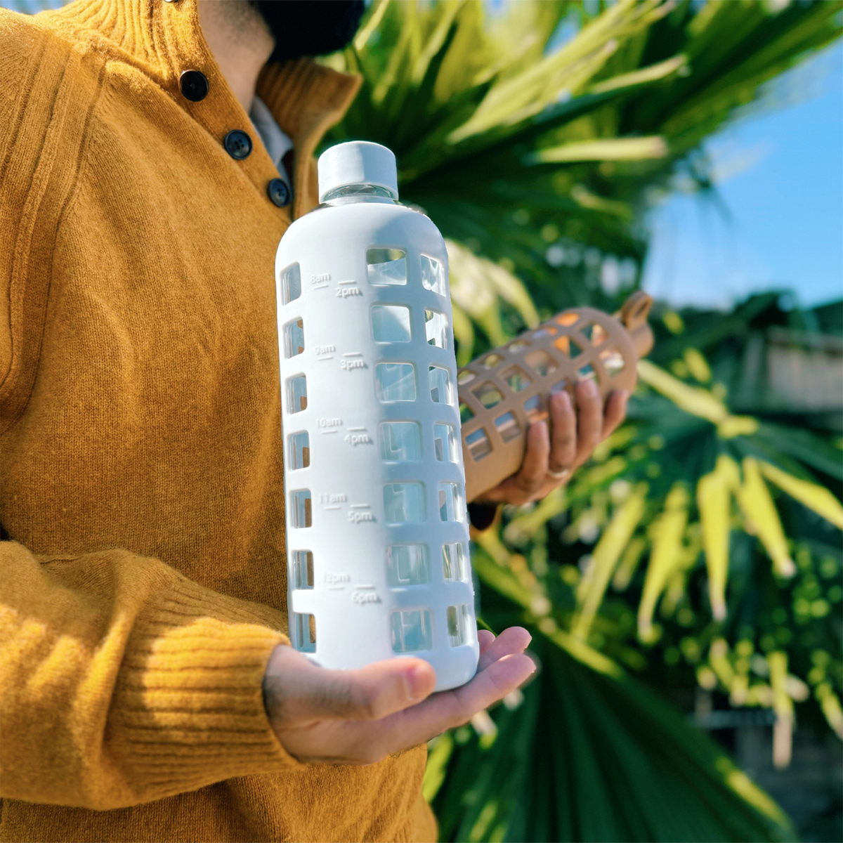 Protective Silicone Glass Water Bottle -purifyou