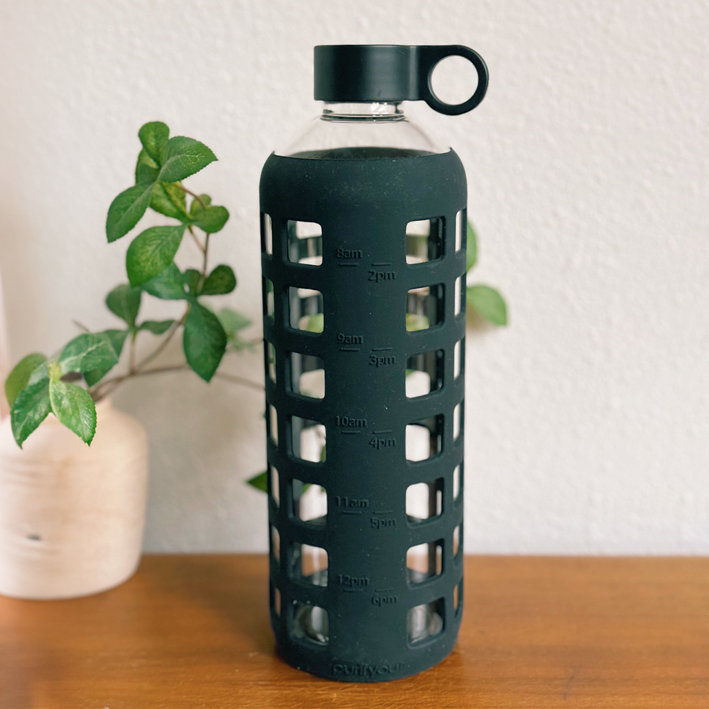 Protective Silicone Glass Water Bottle -purifyou