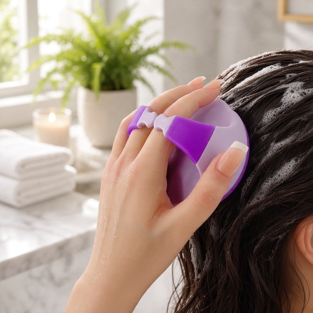 Shampoo Scalp Scrubber Brush for Shower and Hair Cleaning