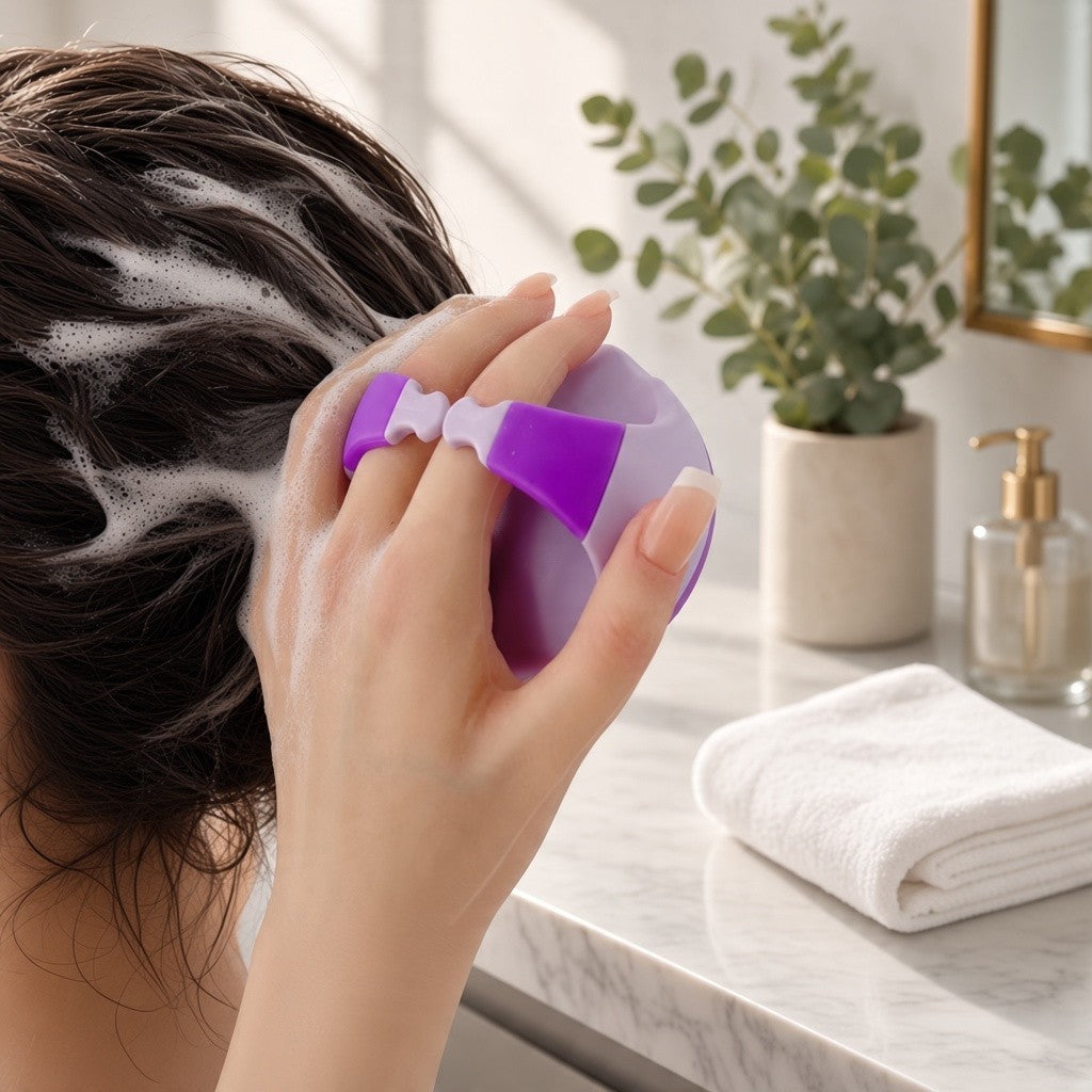 Shampoo Scalp Scrubber Brush for Shower and Hair Cleaning