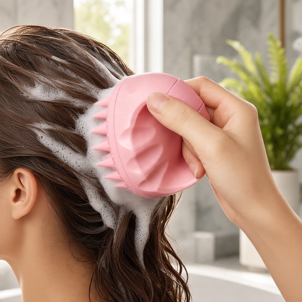Shampoo Scalp Scrubber Brush for Shower and Hair Cleaning