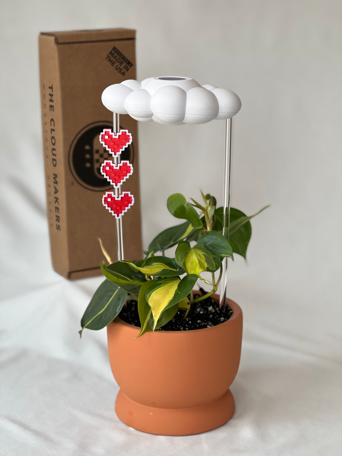Original Dripping Rain Cloud with Pixel Heart Charm Set