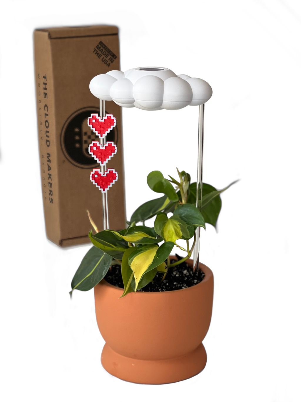 Original Dripping Rain Cloud with Pixel Heart Charm Set