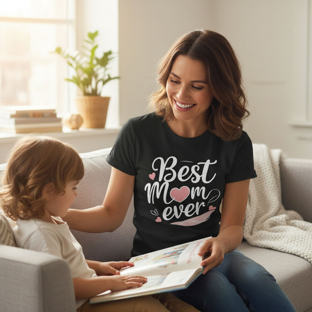Best Mom Ever T Shirt Cotton Gift for Mother’s Day Birthday