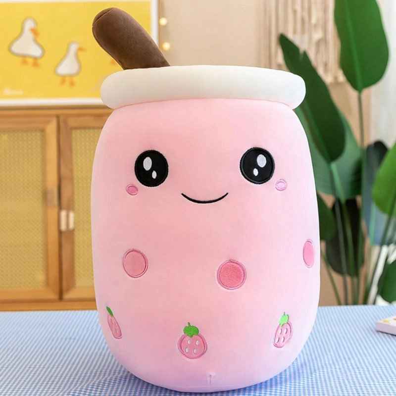 Pink Boba Plush – 50 cm Bubble Tea Stuffed Animal