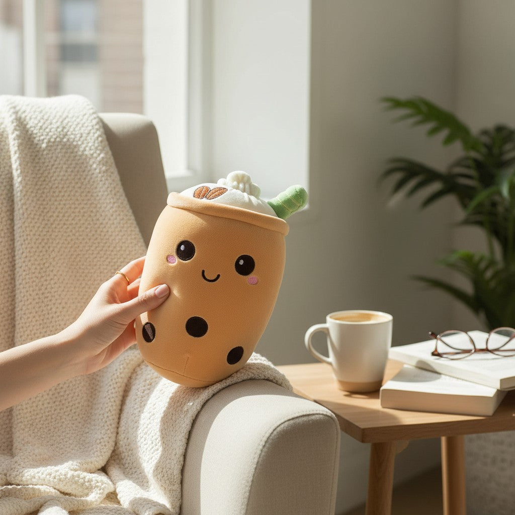 Boba Tea Plush – Kawaii Bubble Tea Stuffed Animal