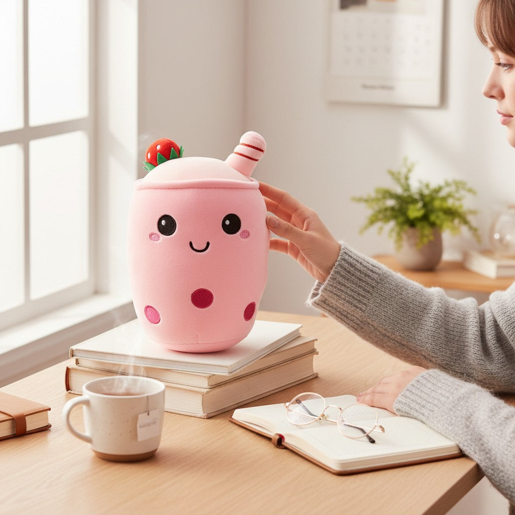 Boba Tea Plush – Kawaii Bubble Tea Stuffed Animal