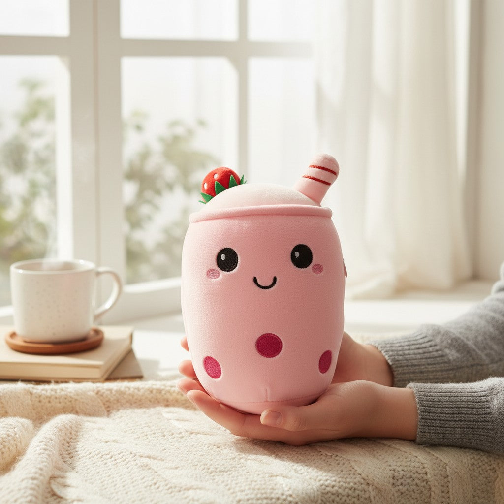 Boba Tea Plush – Kawaii Bubble Tea Stuffed Animal