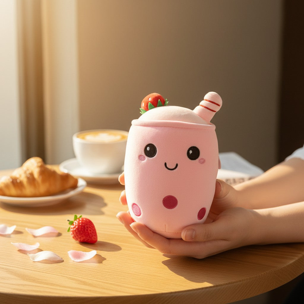 Boba Tea Plush – Kawaii Bubble Tea Stuffed Animal