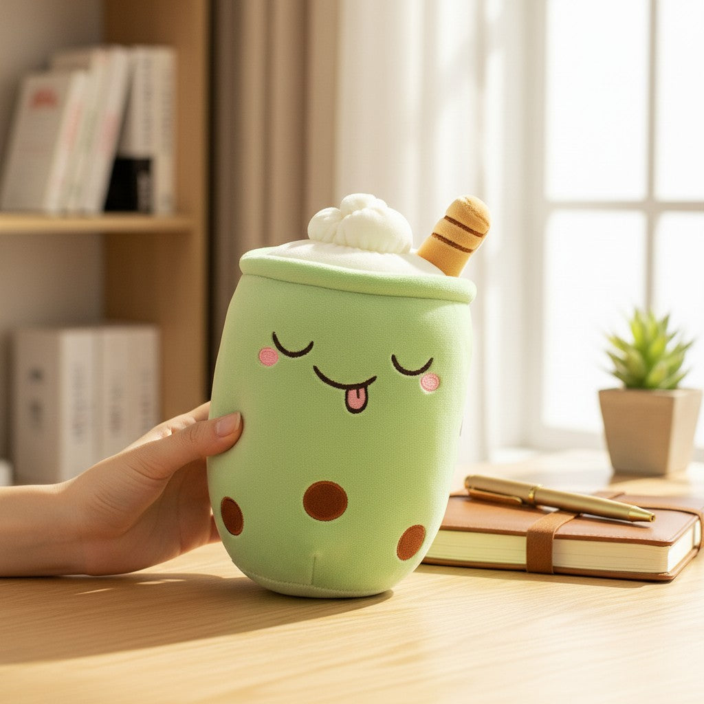 Boba Tea Plush – Kawaii Bubble Tea Stuffed Animal