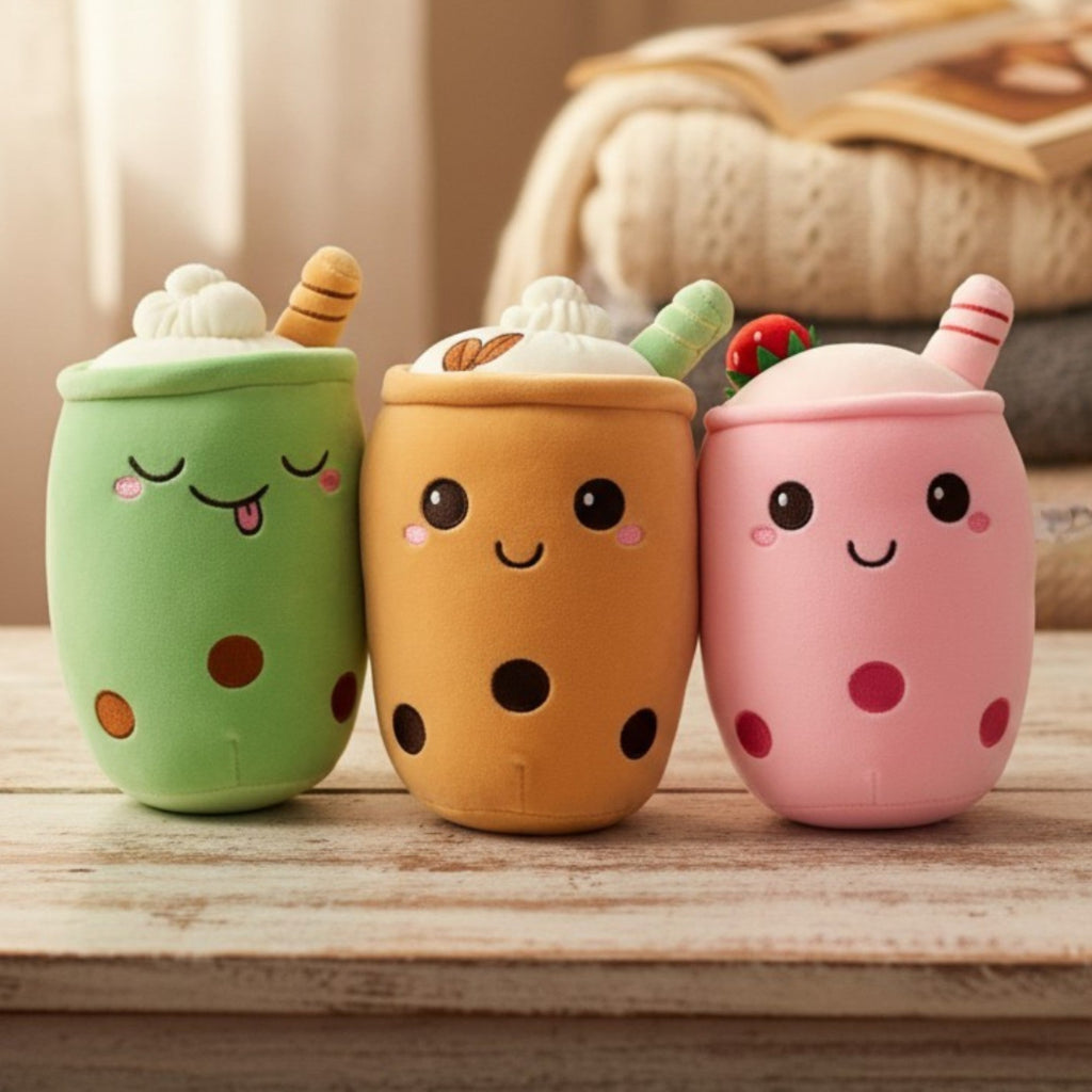 Boba Tea Plush – Kawaii Bubble Tea Stuffed Animal