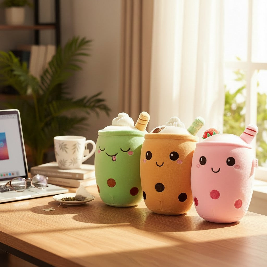 Boba Tea Plush – Kawaii Bubble Tea Stuffed Animal