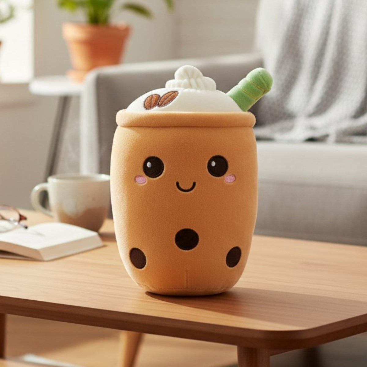 Boba Tea Plush – Kawaii Bubble Tea Stuffed Animal