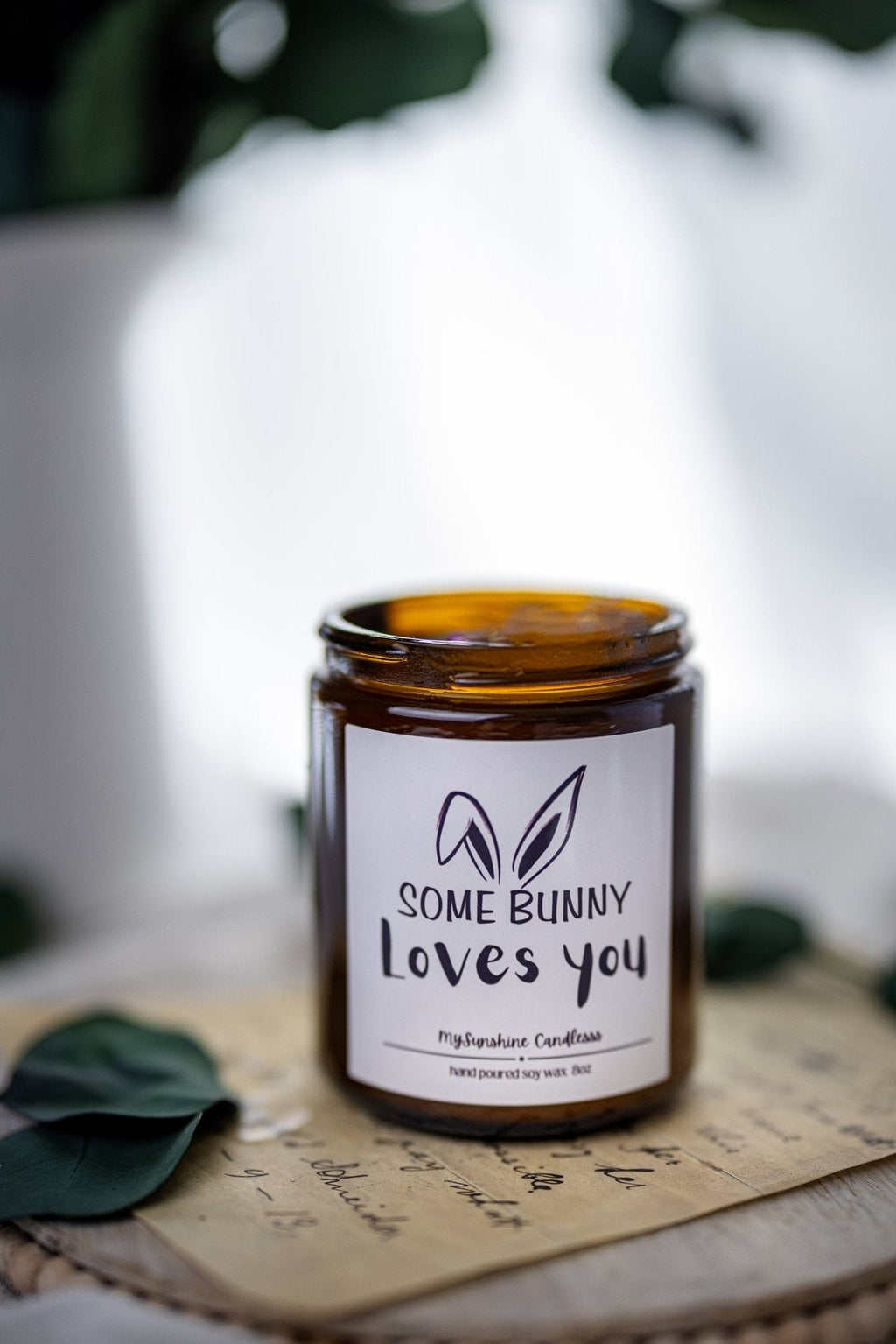 Easter Candle Gift: Some Bunny Loves You - Cute Easter Gift for Best Friend