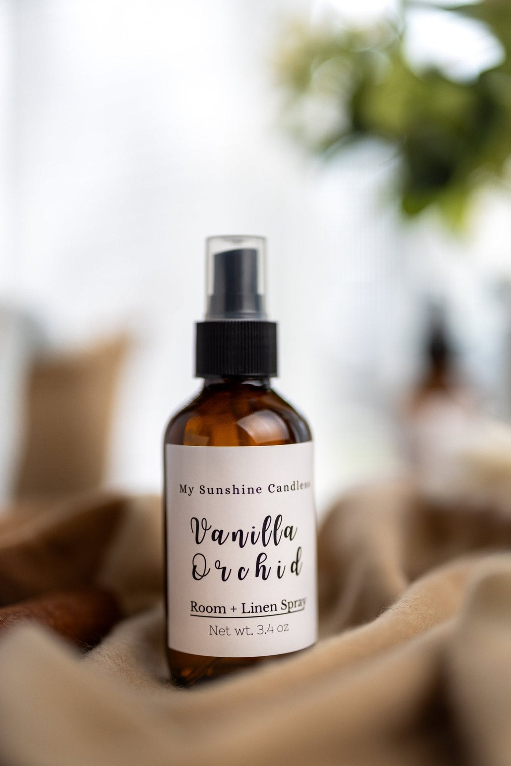 4oz Room Spray – Glass Amber Bottle – Fabric & Room Freshener Set – Seasonal Scents Gift