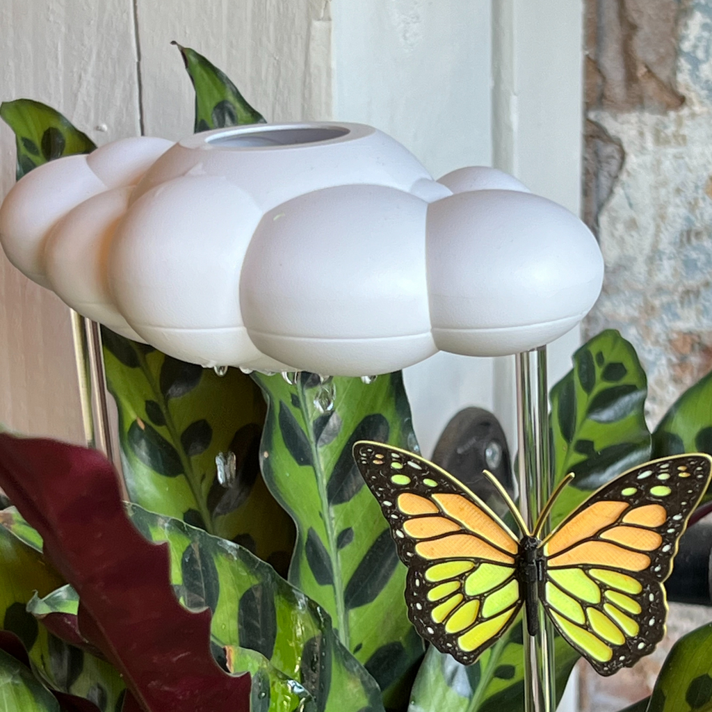 Original Dripping Rain Cloud with Orange Butterfly Charm