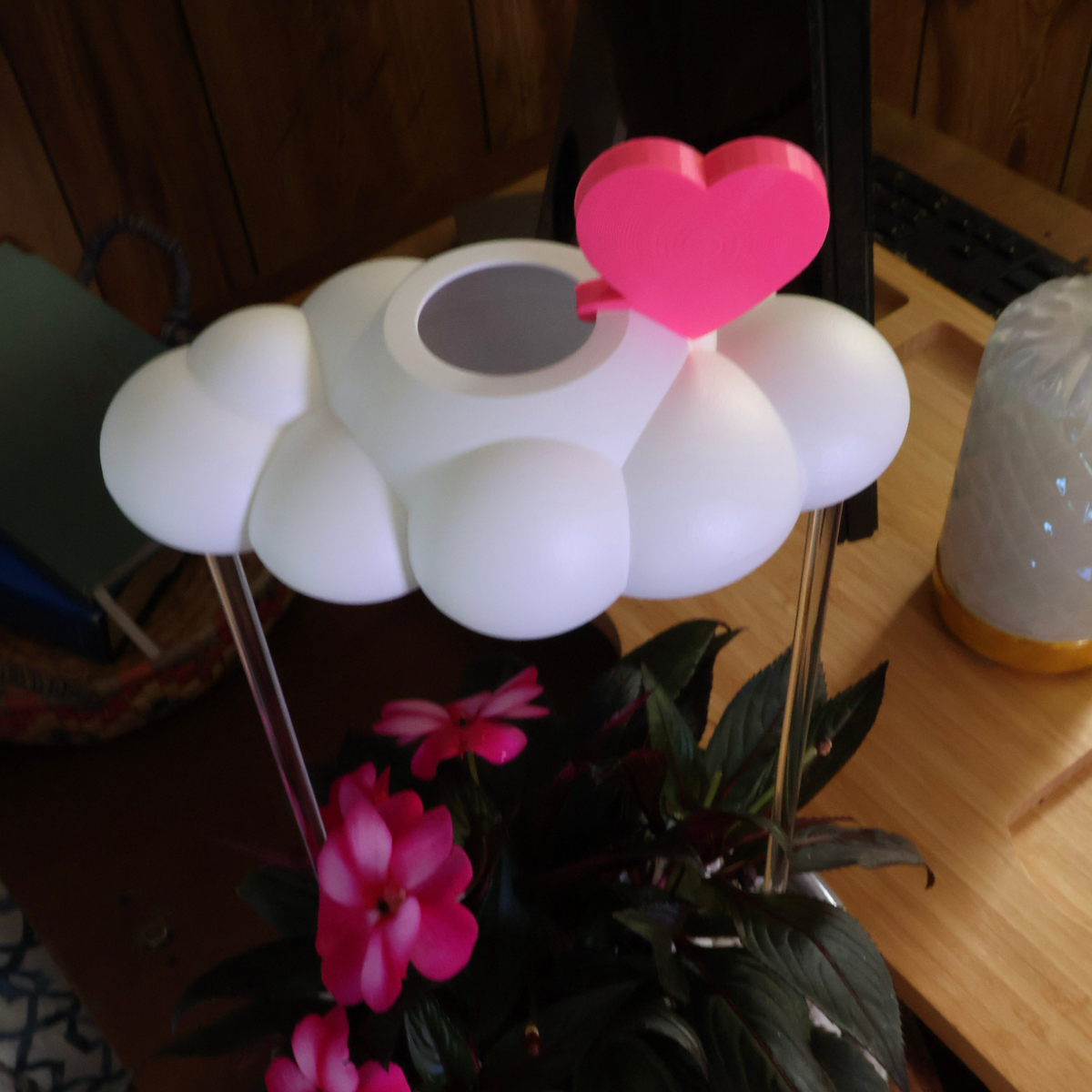Original Dripping Rain Cloud with Pink Heart Charm