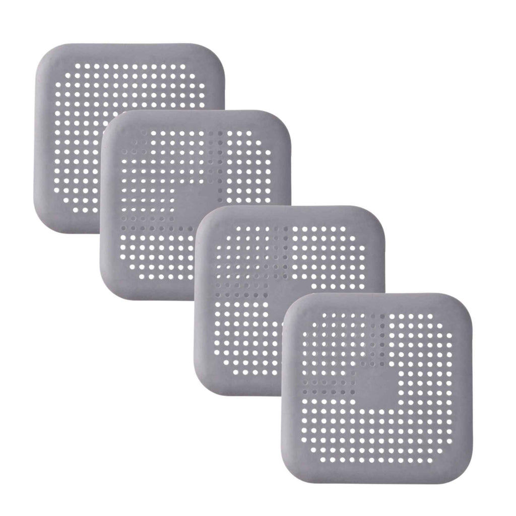 Silicone Drain Hair Catcher – Square Sink Strainer with Suction