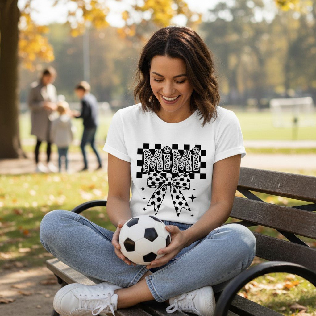 Soccer Mimi T-Shirt 100% Cotton Grandmother Mothers Day Gift