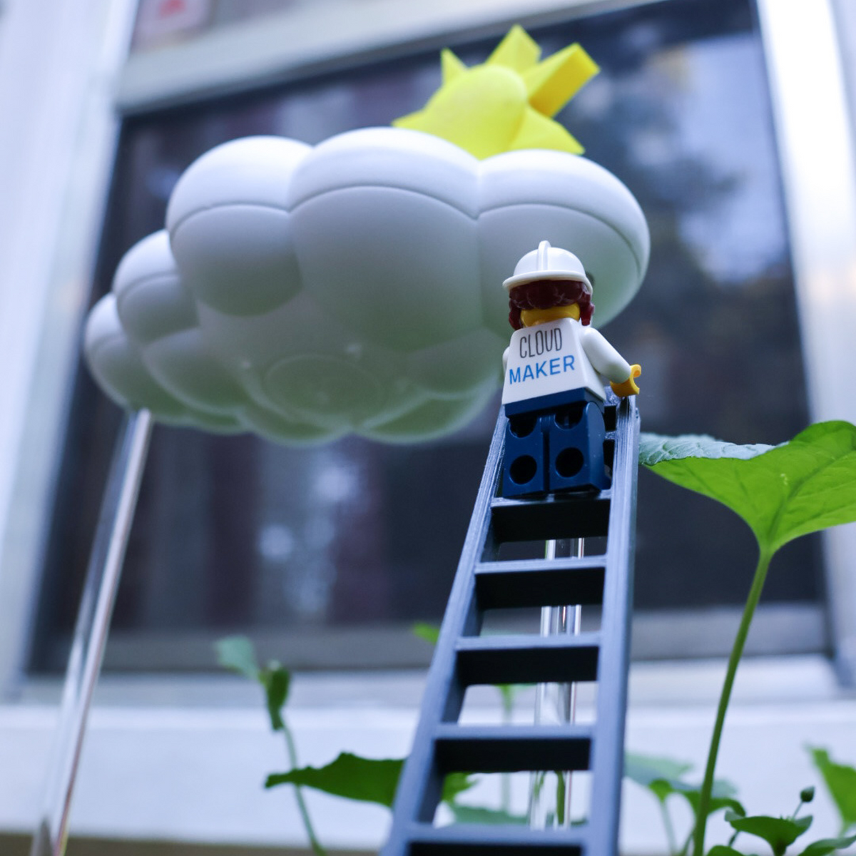 Original Dripping Rain Cloud with Ladder Charm